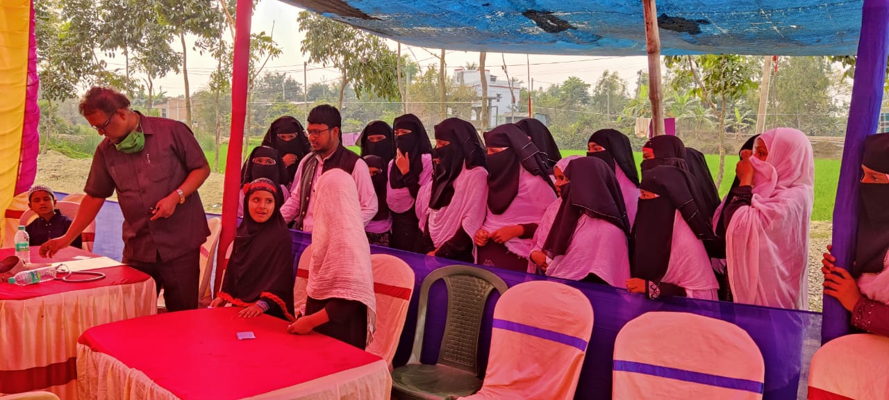 Children waiting for medical examination